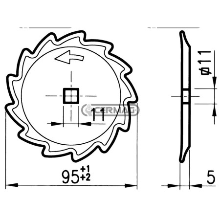 COLTELLI TRINCIA PER CARRI MISCELATORI - ORIZZONTALI 45900