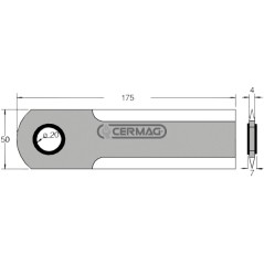 Coltello per trinciapaglia Dimensioni 175x50x4 mm 46236 | NewgardenAgri.com