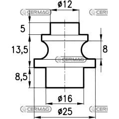 VORDERE STIFTE FÜR MESSERHALTERPLATTEN 45891 | NewgardenAgri.com