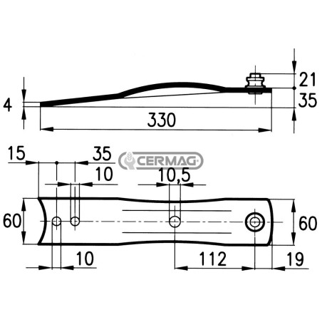 PLACAS PARA SOPORTE DE CUCHILLOS 45873 | NewgardenAgri.com