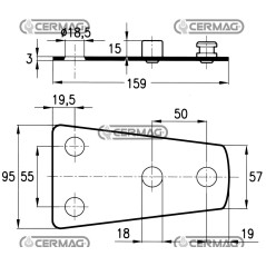PLACAS PARA SOPORTE DE CUCHILLOS 45878 | NewgardenAgri.com