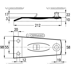 PLACAS PARA SOPORTE DE CUCHILLOS 45879 | NewgardenAgri.com