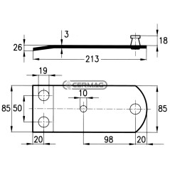 PLACAS PARA SOPORTE DE CUCHILLOS 45880 | NewgardenAgri.com