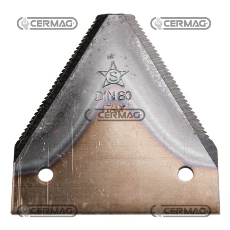 Sezione lama per mietitrebbia Piatto 3" - 81x2 mm Tipo Rigata sotto 45126 | NewgardenAgri.com