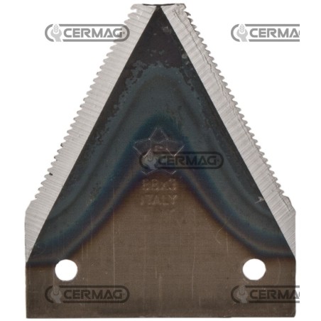 Sezione lama 3" a 2 fori Piatto 3" - 88x3 mm Tipo Rigata - Svasata sotto 45590 | NewgardenAgri.com
