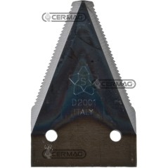Sezione lama 2" a 2 fori Piatto 2" - 80x3 mm Tipo Rigata 45688 | NewgardenAgri.com