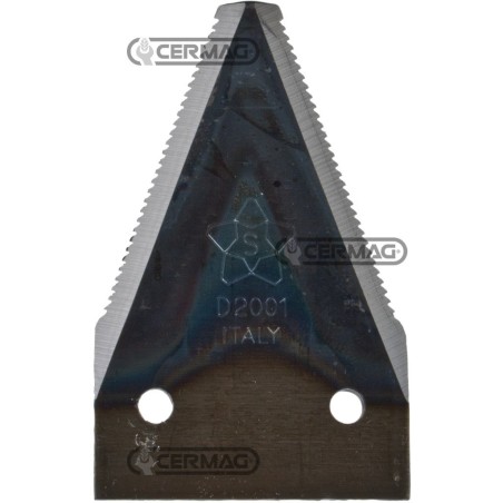 Sezione lama 2" a 2 fori Piatto 2" - 80x3 mm Tipo Rigata 45688 | NewgardenAgri.com
