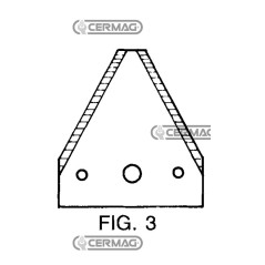 Sección de hoja de 3" con 3 orificios, plana de 3" - tipo ranurada de 88x3 mm - avellanada en la parte inferior 45820 | Newga...