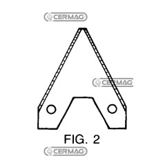 Sezione lama 3" a 2 fori Piatto 3" - 81x3 mm Tipo Rigata 45852 | NewgardenAgri.com