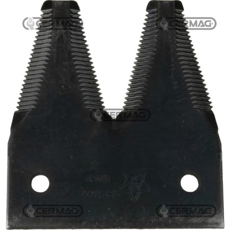 Sezione lama doppia 3" a 2 fori Piatto 3" - 82x2.7 mm Tipo Rigata - Svasata sotto 46218 | NewgardenAgri.com