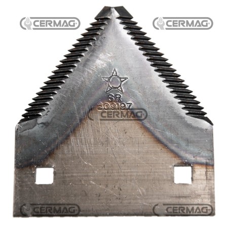 Sección de cuchilla plana para cosechadora de 3" - 83x2,7 mm, tipo con parte superior acanalada 45144 | NewgardenAgri.com