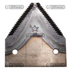Sección de cuchilla plana para cosechadora de 3" - 83,5 x 2,7 mm, tipo con parte superior acanalada 45165 | NewgardenAgri.com