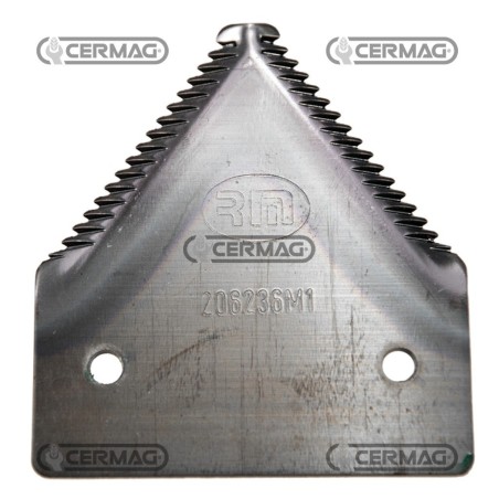 Sección de cuchilla plana para cosechadora de 3" - 83x2 mm, tipo con parte superior acanalada 45557 | NewgardenAgri.com