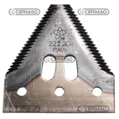 Sección de cuchilla para cosechadora - Z.20 plana de 3" - 80x2,7 mm, tipo acanalada (ver arriba) 46116 | NewgardenAgri.com