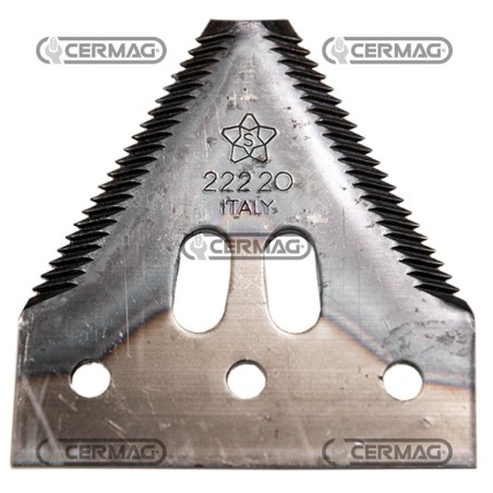 Sección de cuchilla para cosechadora - Z.20 plana de 3" - 80x2,7 mm, tipo acanalada (ver arriba) 46116 | NewgardenAgri.com