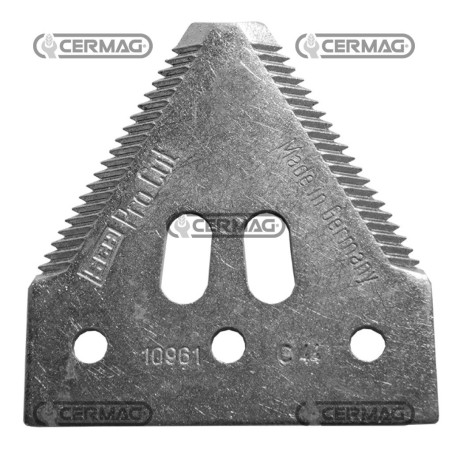 Sección de cuchilla de cosechadora galvanizada - Z.20 Plana 3" - 80x2,7 mm Tipo acanalada por encima de 46121 | NewgardenAgri...