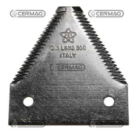 Sezione lama per mietitrebbia cromata Piatto 3" - 83x2.7 mm Tipo Rigata sopra 46123 | NewgardenAgri.com