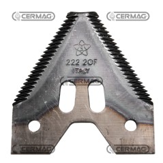 Sezione lama per mietitrebbia Piatto 3" - 80x2.7 mm Tipo Rigata sopra 46124 | NewgardenAgri.com