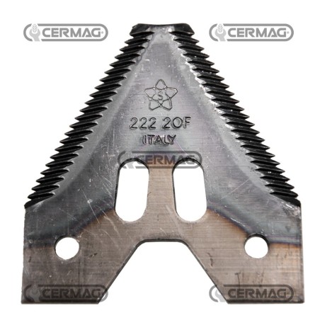 Sezione lama per mietitrebbia Piatto 3" - 80x2.7 mm Tipo Rigata sopra 46124 | NewgardenAgri.com