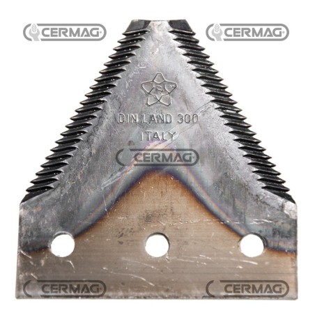 Sezione lama per mietitrebbia Piatto 3" - 80x2.7 mm Tipo Rigata sopra 46126 | NewgardenAgri.com