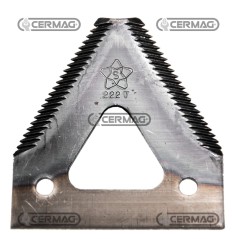 Sección de cuchilla plana para cosechadora de 3" - 80x2,7 mm, tipo con parte superior acanalada 46127 | NewgardenAgri.com