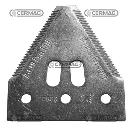 Sezione lama per mietitrebbia zincata - Z.25 Piatto 3" - 80x2.7 mm Tipo Rigata sopra 46224 | NewgardenAgri.com