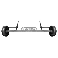 Achse mit Bremse, Anzahl der Löcher 6, Breite 1500 mm 40273 | NewgardenAgri.com