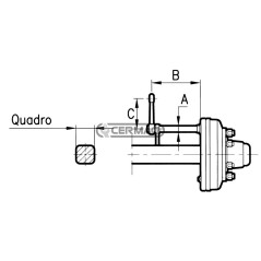 Semiassale con freno n° fori 6 40300