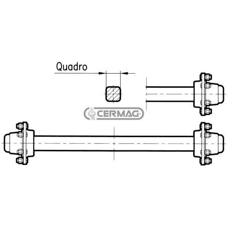 SEMIASSE SENZA FRENO A 6 FORI 40290