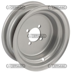 Cerchione saldato laterale a doppia flangiatura Misura 2.75x8 Mozzo Flangia a 4 fori VESPA 40208 | NewgardenAgri.com