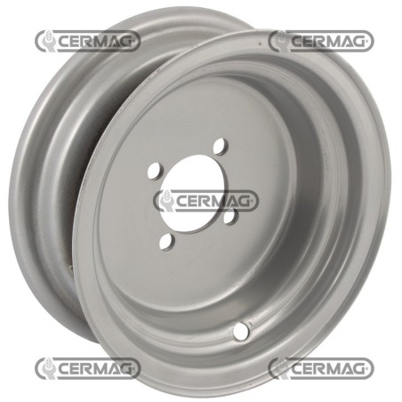 Cerchione saldato laterale a doppia flangiatura Misura 2.75x8 Mozzo Flangia a 4 fori VESPA 40208 | NewgardenAgri.com