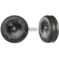 Rueda con llanta de hierro y plástico. Diámetro 400x115 mm. Buje Ø 16,80x40 mm. 40477 OFAS | NewgardenAgri.com