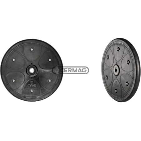 Rueda con llanta de plástico. Diámetro 310x25 mm. Buje Ø 16,80x40 mm. 40483 OFAS | NewgardenAgri.com