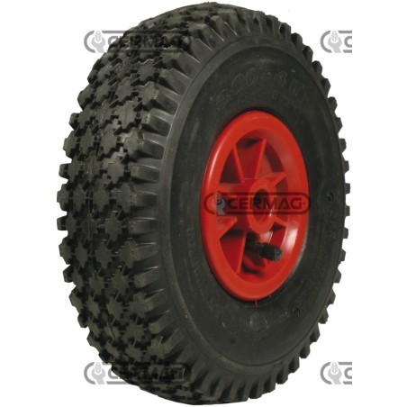 Rueda con neumático de jardín y llanta de nailon. Tamaño 3.00-4 - Buje 2PR 20x75 mm 40163 | NewgardenAgri.com