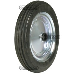 Ruota in gomma piena Diametro 250x50 mm Mozzo 20x50 mm con boccola in nylon 40164 | NewgardenAgri.com