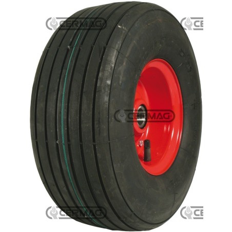 Ruota pneumatica rigata con cuscinetto Misura 15x6.00-6 - 6PR Mozzo 25x51 mm 40171 | NewgardenAgri.com