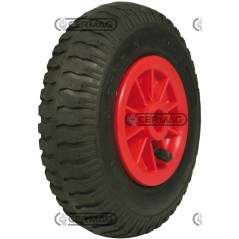 Ruota con pneumatico scolpito e cerchio in nylon Misura 2.50-4 - 2PR Mozzo 20x75 mm - Gabbia a rulli 40339 | NewgardenAgri.com
