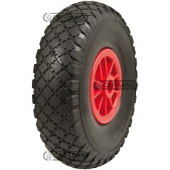 Ruota piena in poliuretano Misura 3.00-4 Mozzo 20x75 mm 40489 | NewgardenAgri.com