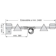 Kit especial para pequeños remolques agrícolas - 12V Longitud máxima 2400 mm 36009