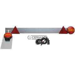 Barra de luces traseras con luces LED redondas - 12V/24V 36551 | NewgardenAgri.com