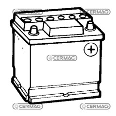 Batería estándar de 12 V - HELLA Capacidad 55 Ah Polo positivo derecho 35704 HELLA | NewgardenAgri.com