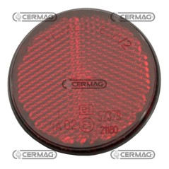 Reflector redondo con perno M5. Diámetro: 60 mm. Color: Rojo. 35171 | NewgardenAgri.com