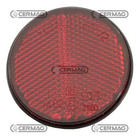 Catadiottro rotondo con prigioniero M5 Diametro 80 mm Colore Rosso 35174 | NewgardenAgri.com