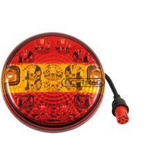 FANALE POSTERIORE ROTONDO A LED Ø 135 CON CONNETTORE 36553 LED | NewgardenAgri.com
