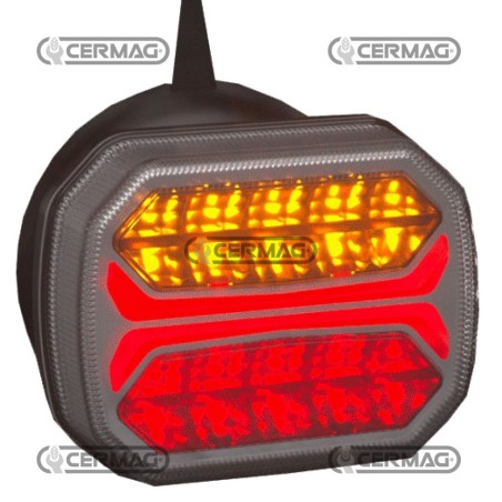 Fanale posteriore dinamico SINISTRO Attacco Magnete 95151 LED | NewgardenAgri.com