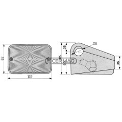 2-LIGHT HEADLIGHT FOR FIAT - JOHN DEERE 35884 COBO