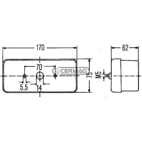 Luz de posición delantera HELLA 36301