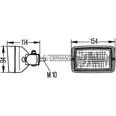 Linterna de trabajo FF®-H3 con óptica de alcance extendido 36268 HELLA