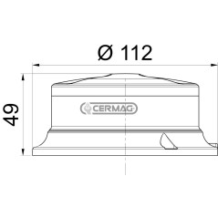 12/24V FLAT BASE LED FLASH LAMP with 3-screw fixing 36775 COBO