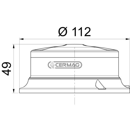 12/24V FLAT BASE LED FLASH LAMP with 3-screw fixing 36775 COBO